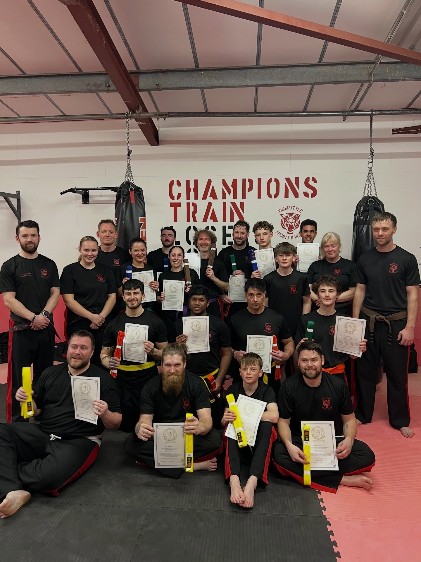 Gradings mixed belt colours